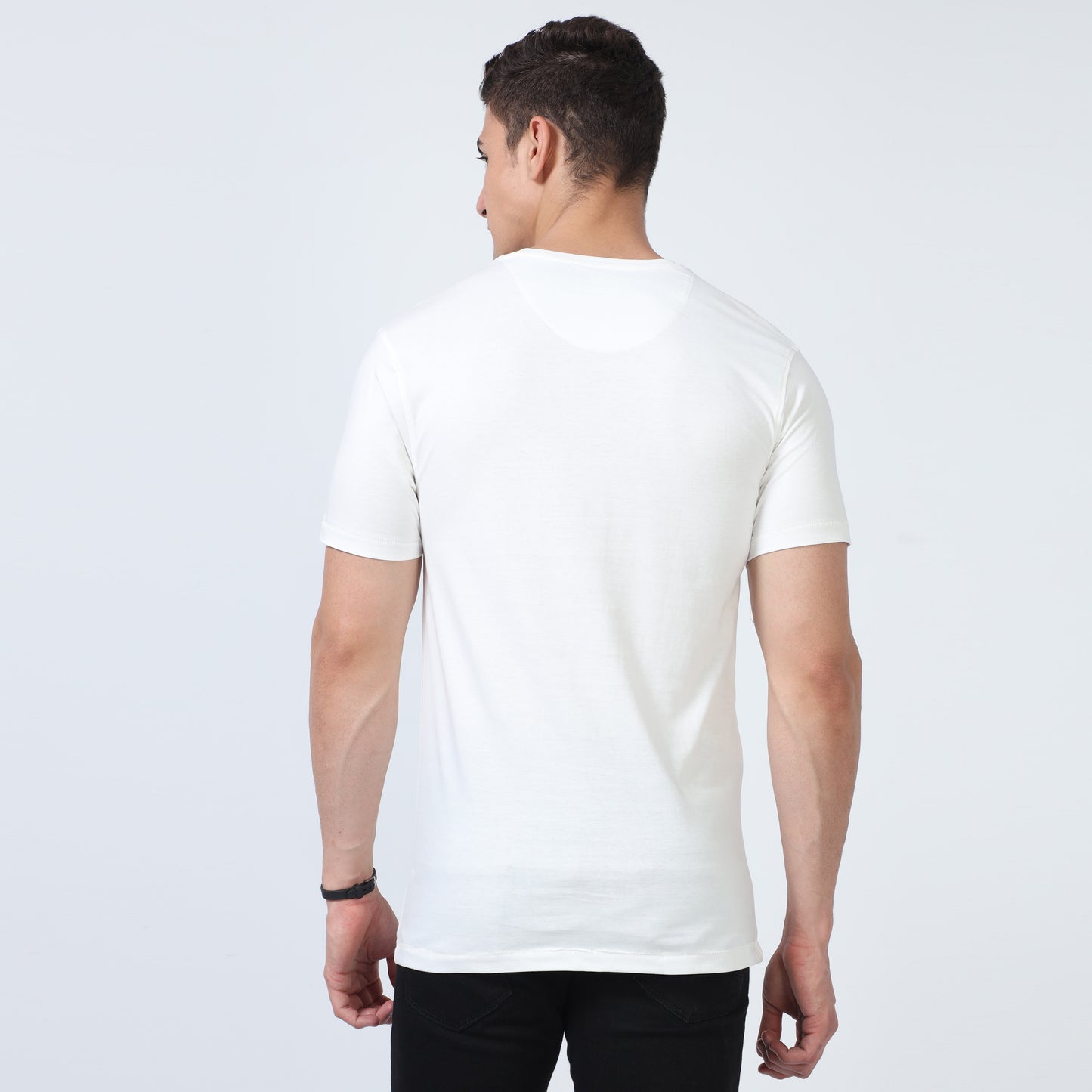 White Crew Neck Cotton T-Shirt